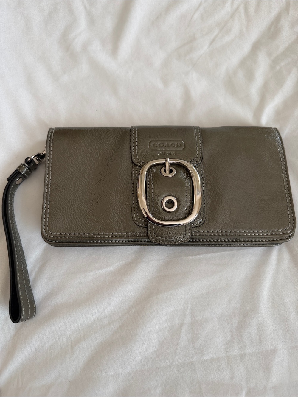 Coach Bleecker/Soho Large Patent Leather Buckle Wallet